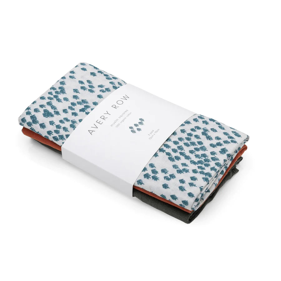 Organic Baby Muslin Squares Set - Nordic Forest