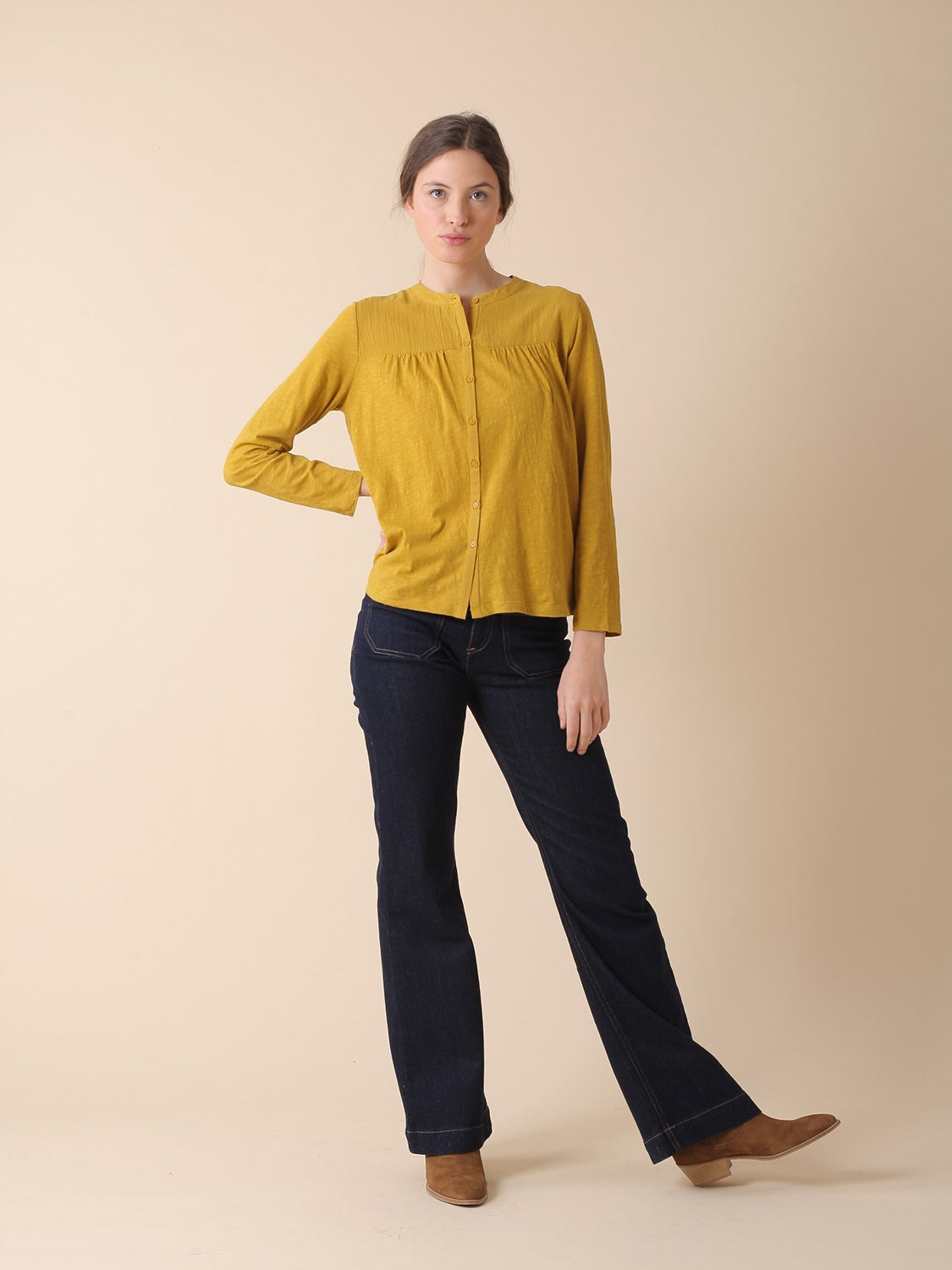 Embroidered Long Sleeve Top - loveindi.ie